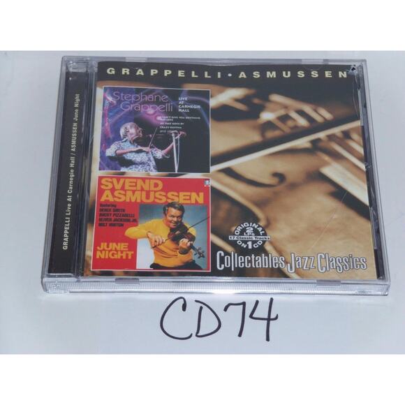 Grappelli & Asmussen Jazz Classics Live Carnegie Collectables CD -0717CD74 - Picture 1 of 2